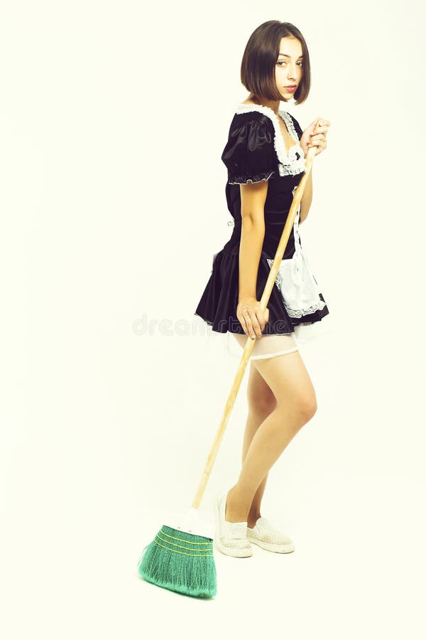 hot little brunette maid