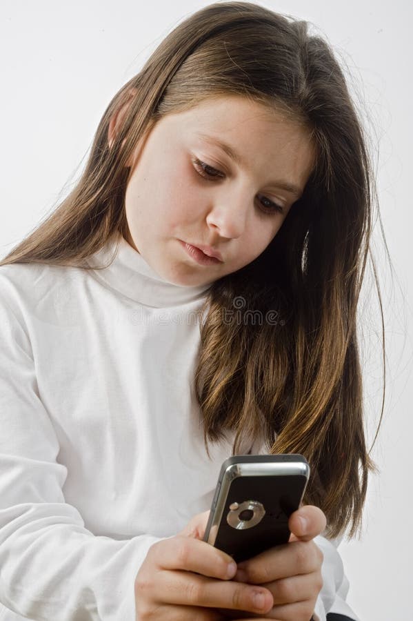 Young girl and cell phone