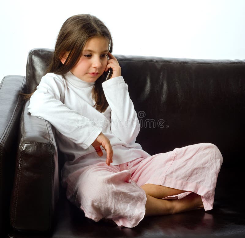 Young girl and cell phone