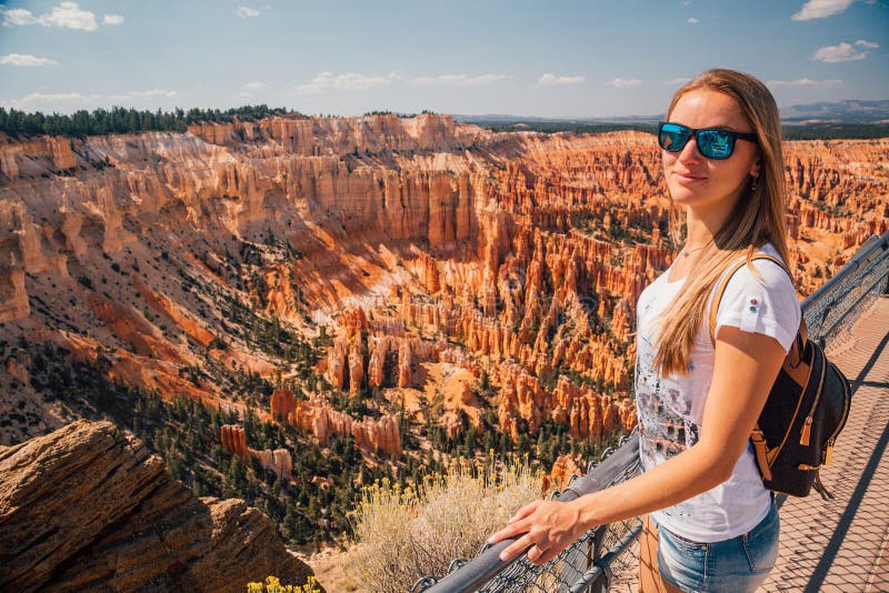 Young girl exploring Beautiful nature.