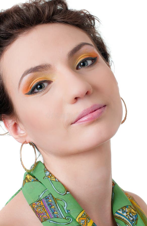 Young girl with expressive makeup, isolated stock photos Young girl with expressive makeup, isolated stock photos