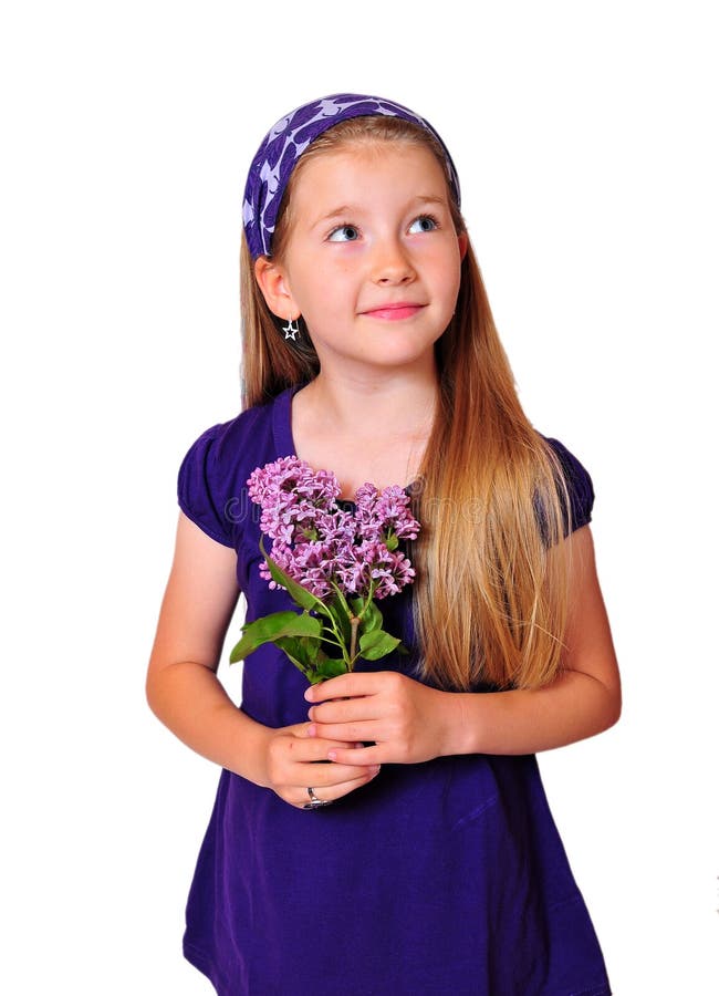 Young girl flower stock photo. Image of season, blossom 18374338