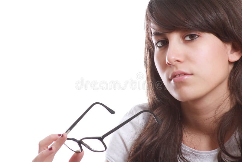 Young girl with glasses