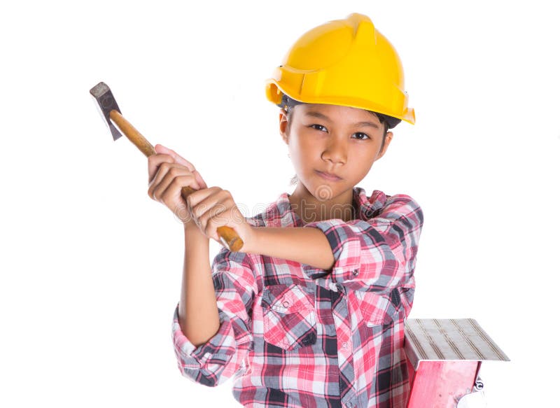 Young Girl With Hammer III