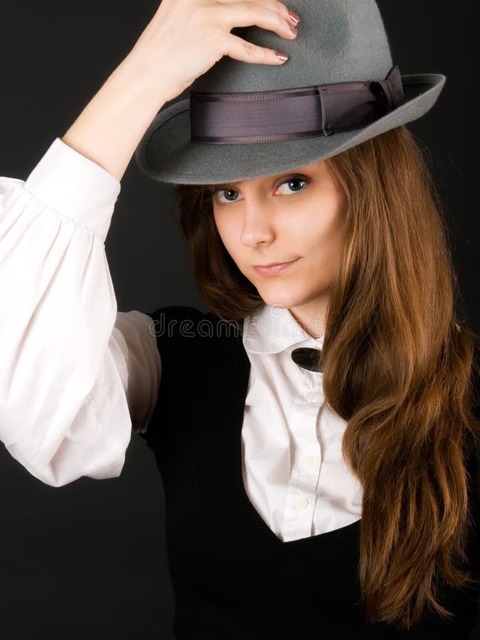 Young girl in hat