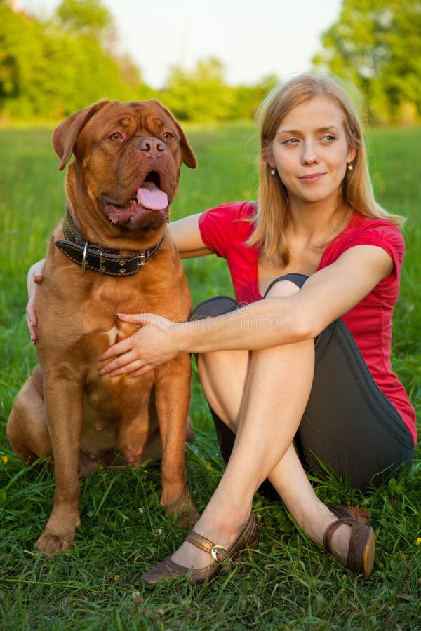 Young girl and her dog