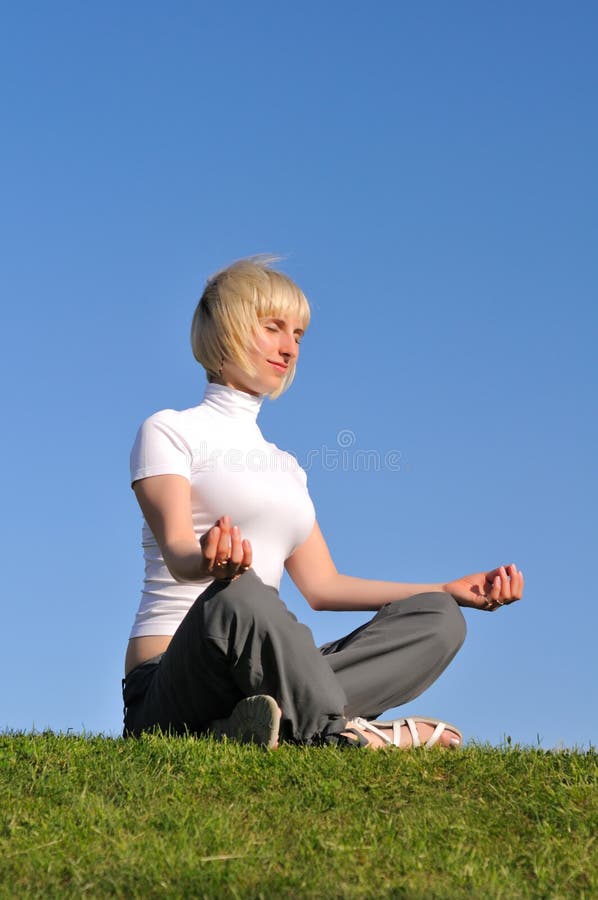 Young girl meditation