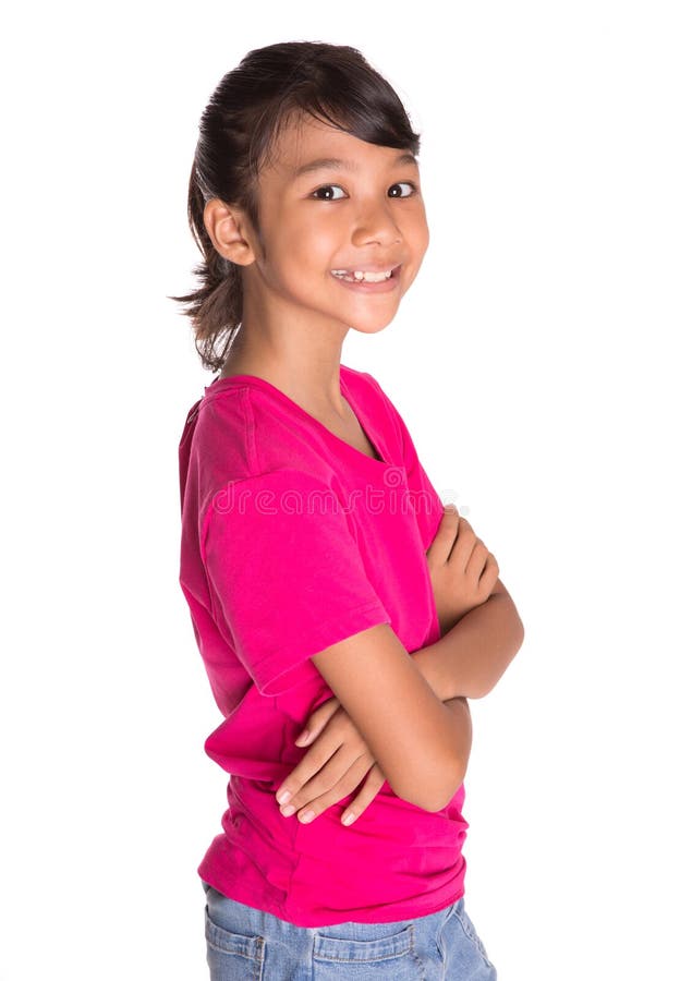 Young Girl Pink Tshirt Iii Stock Photos Free & RoyaltyFree Stock