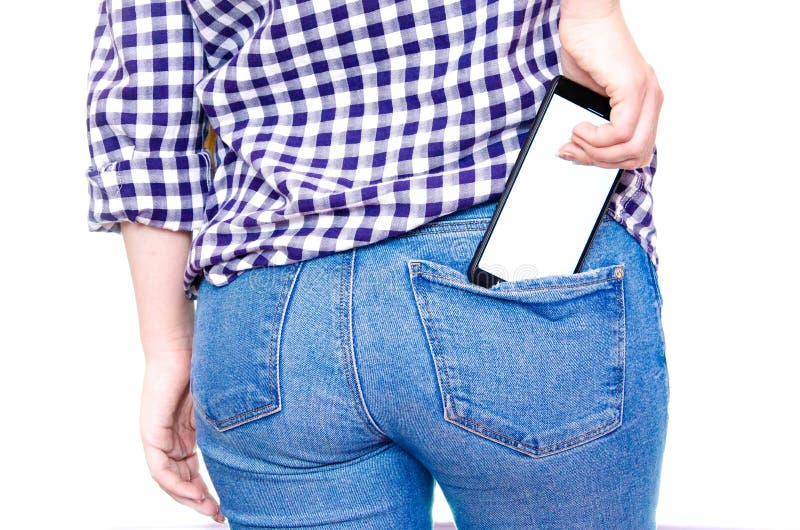Sticking a cell phone in the butt