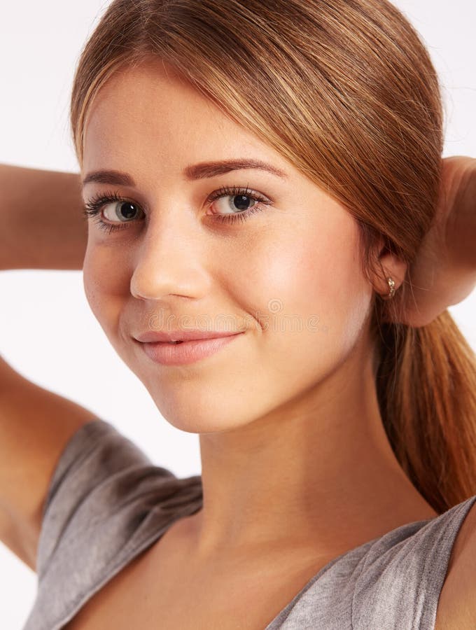 Pretty Girl with Old Camera Stock Photo - Image of shot, pretty: 55613284