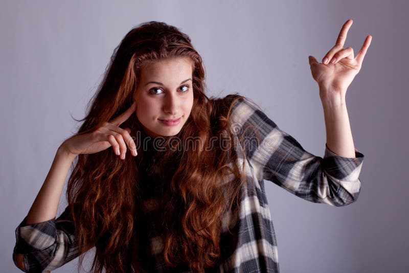 Young girl posing as a model