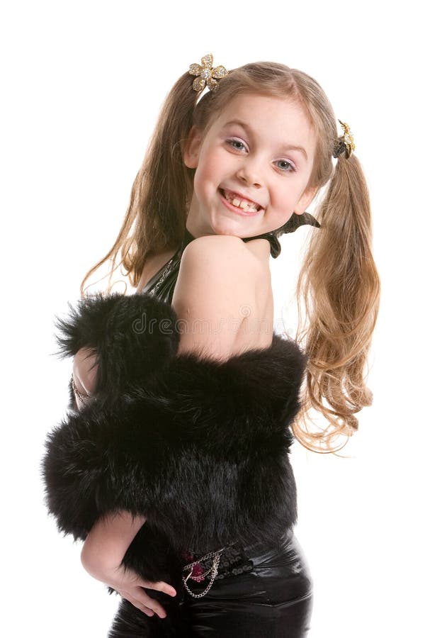 Young girl posing as a model