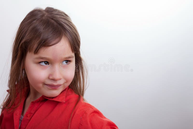Young Girl in a Red Shirt 7 Stock Photo Image of face, pretty 77050348