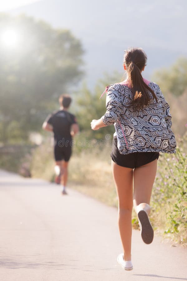 Young girl running stock image. Image of summer, outside 40747455