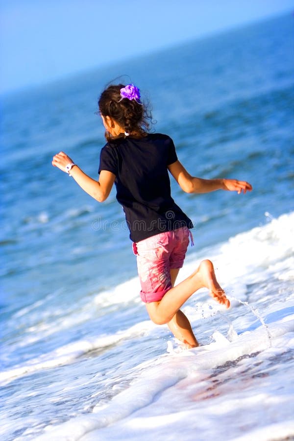 a girl stepped into the waves a girl stepped into the waves