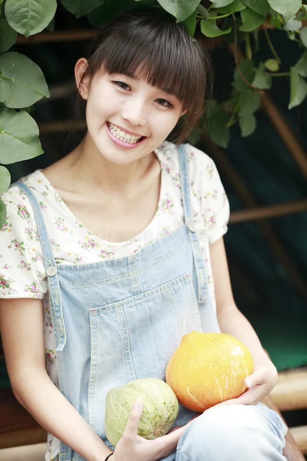 Young girl smiling outdoor