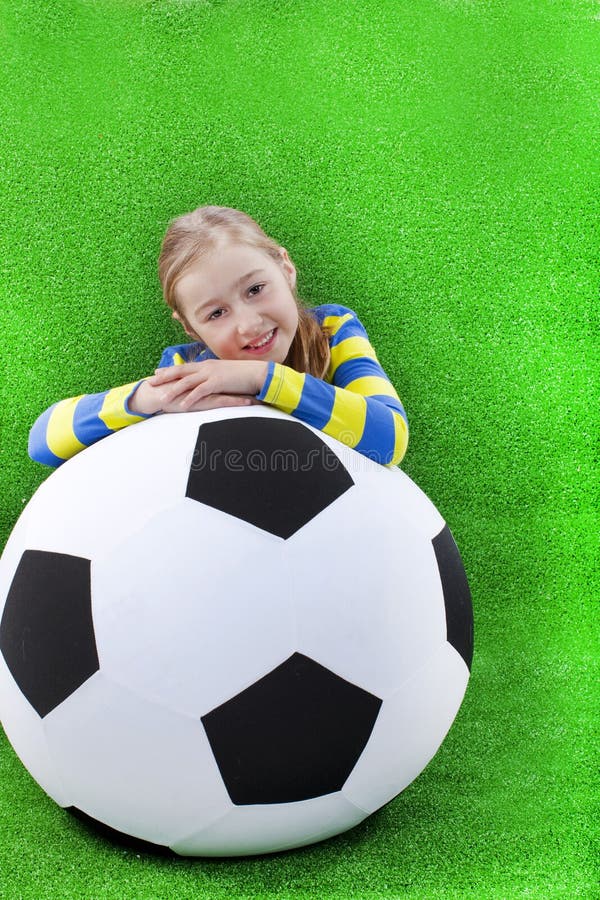Young Girl with Soccer Ball Stock Image Image of smile, leisure 38015475