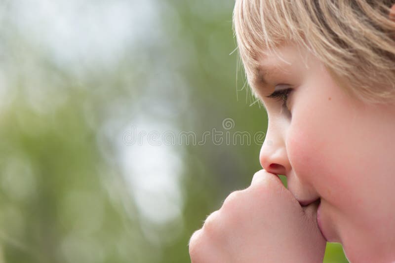 Young Girl Sucking Her Thumb Stock Image Image Of Bright