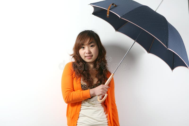 Young girl with umbrella