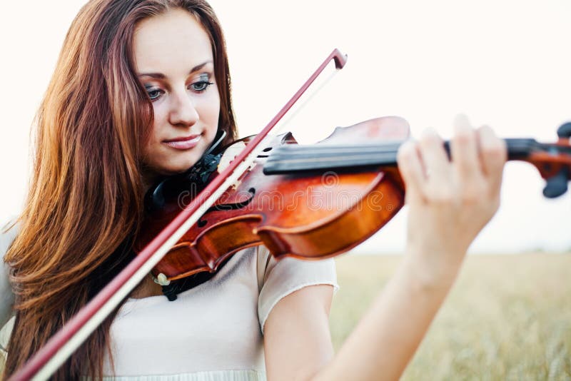 Young girl with violin