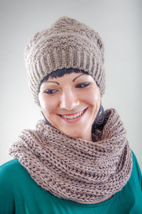 Young Girl Wearing Hat and Gloves Stock Image Image of christmas