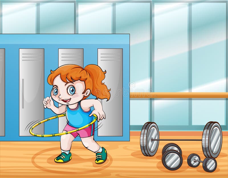 Young girl working out stock vector. Illustration of happy - 56726230