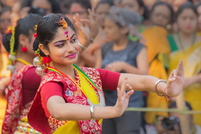 Young Girls Dancing at Holi / Spring Festival pic pic