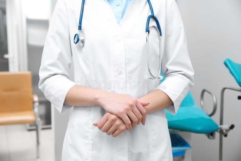 Young gynecologist at workplace, closeup royalty free stock photography Young gynecologist at workplace, closeup royalty free stock photography