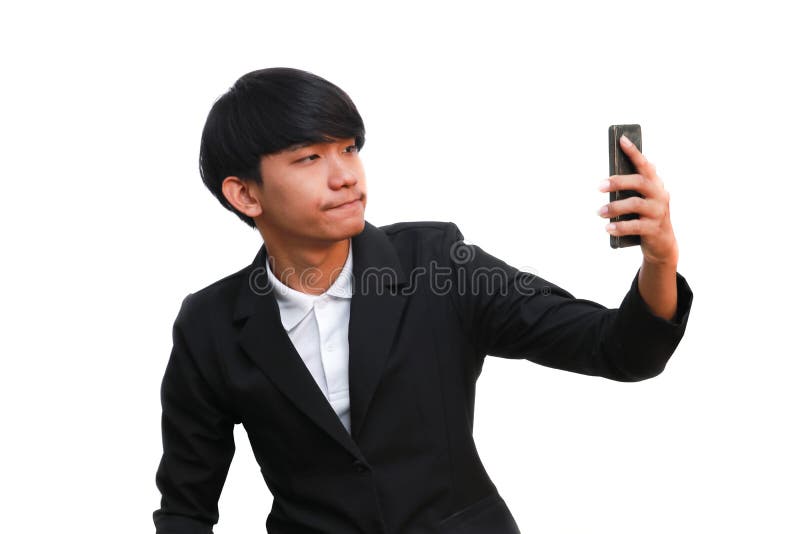 Young handsome businessman hold a phone call on white background stock image Young handsome businessman hold a phone call on white background stock image