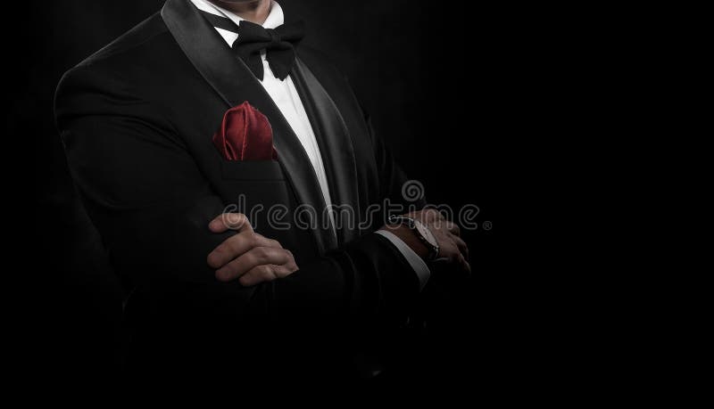 Young Handsome Man in Black Suit. Stock Photo - Image of glasses, isolated:  119170622