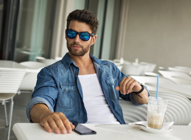 Young Handsome Man in Sunglasses Stock Photo - Image of casual, fresh ...