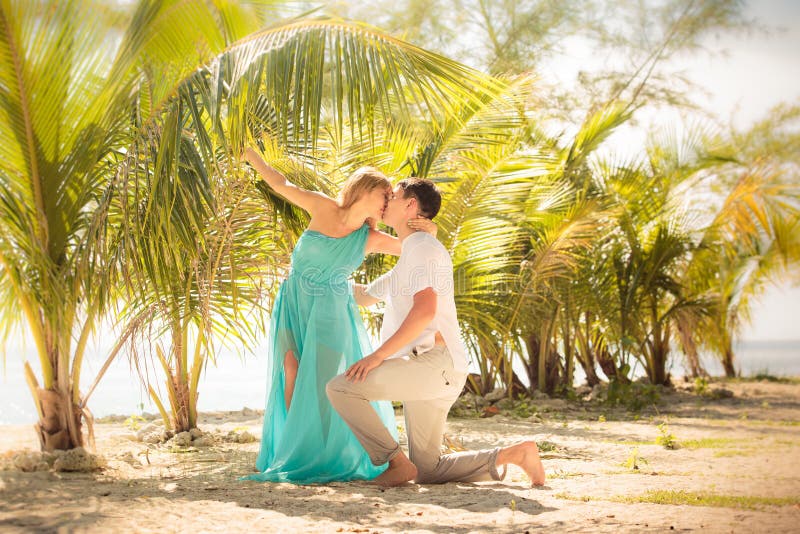 Young Happy Asian Couple On Honeymoon Stock Image Image Of Island