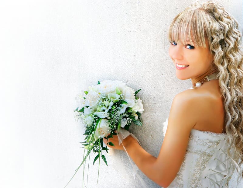 Young happy bride