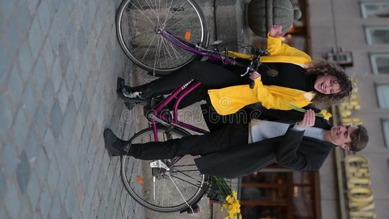 Young happy couple outdoors in Nuremberg,Germany