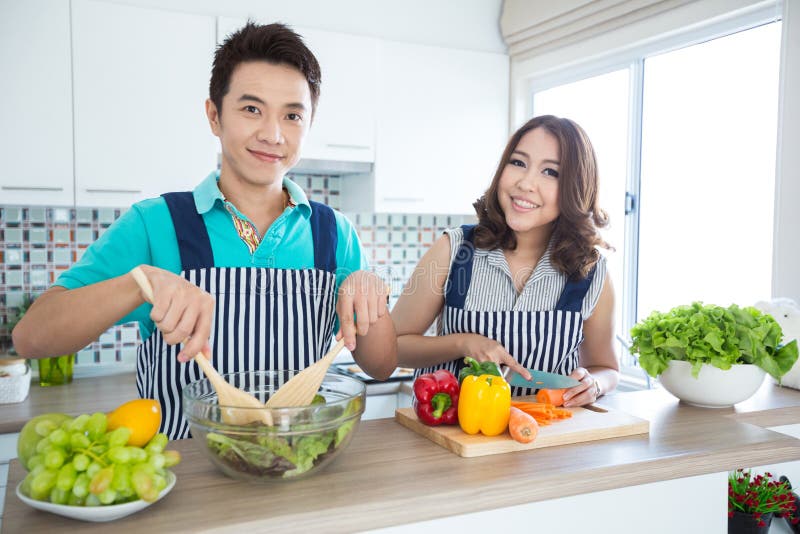 Couples in kitchen