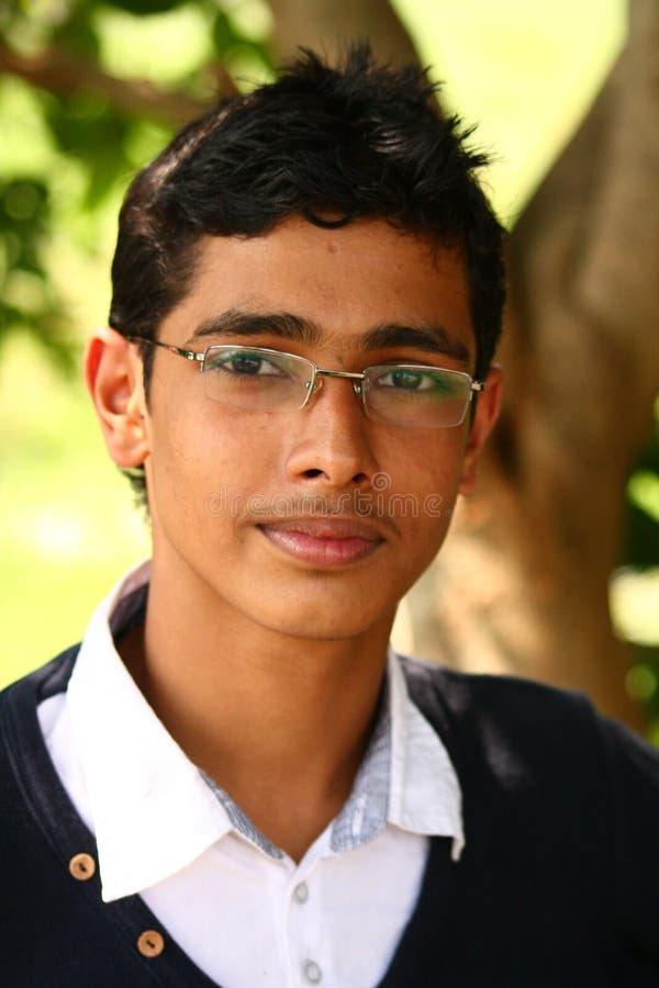 Young Indian Boy With Spiked Hair And Specs Picture. Image: 18794554