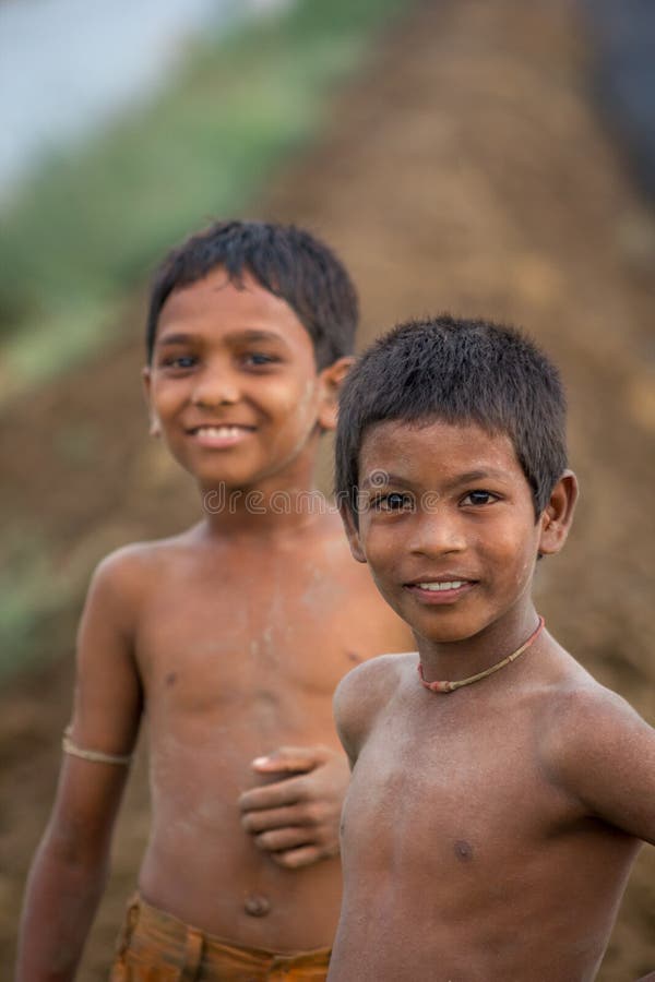 Young Indian Boys In Field Editorial Image Image Of C