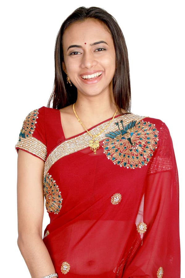 Young Indian Girl In Traditional Clothing Stock Image Image Of 