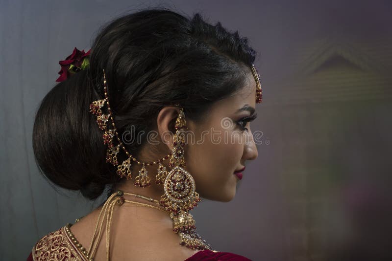 Young Indian Woman in Bridal Wear Stock Photo - Image of traditional,  bridal: 176271236
