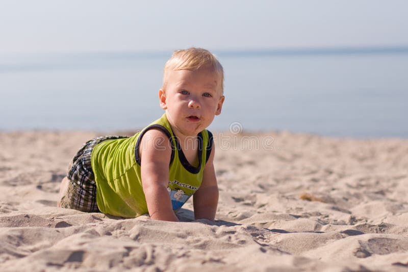 Young infant crawling