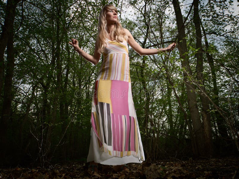 Young lady in forest