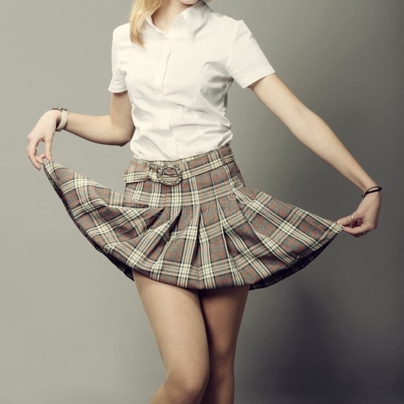 Up Skuirt Young Lady Lifting Up Her Short Skirt Stock Photo - Image of apparel, coquette: 37532924