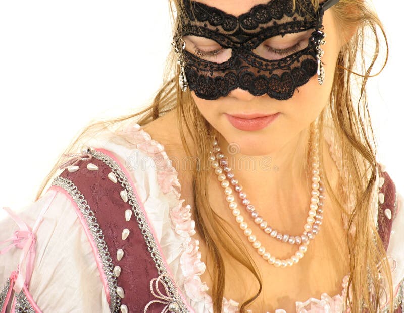 Download Young lady in mask stock image. Image of eyes, cute, blond - 454729