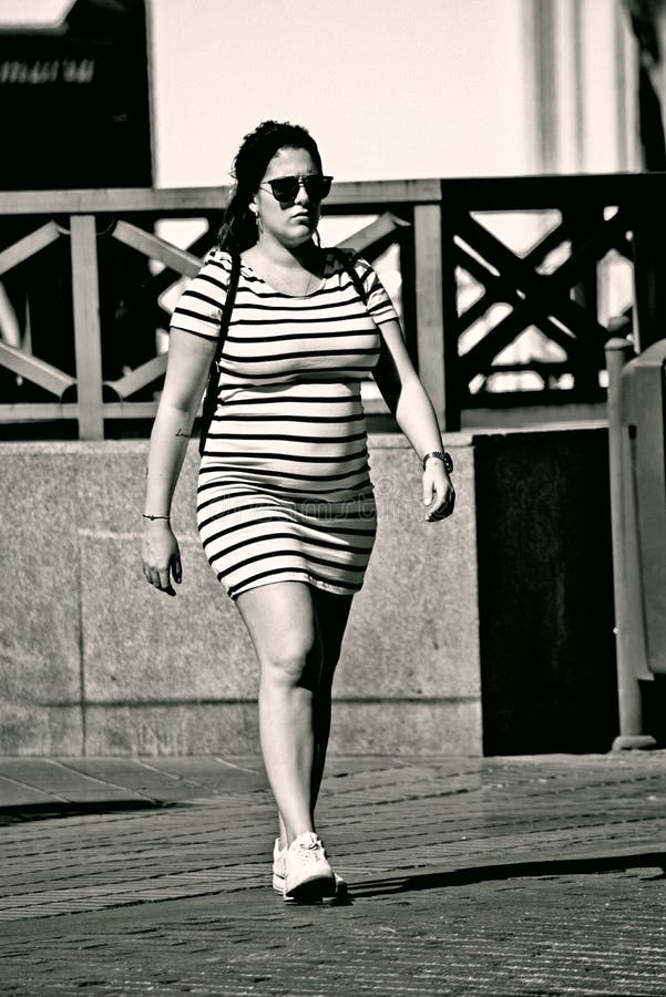 Young Lady Walking in the Streets of Seville Editorial Photo - Image of ...