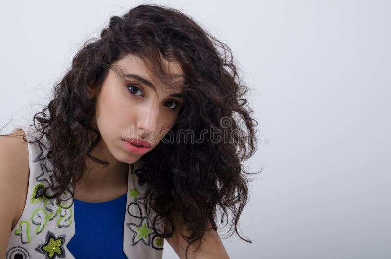 girl hair Hispanic with curly