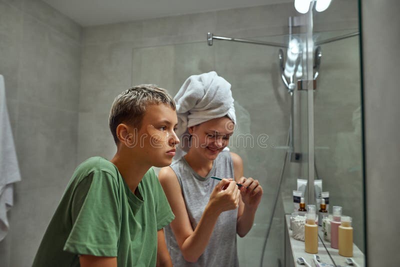 Lesbian In Bathroom