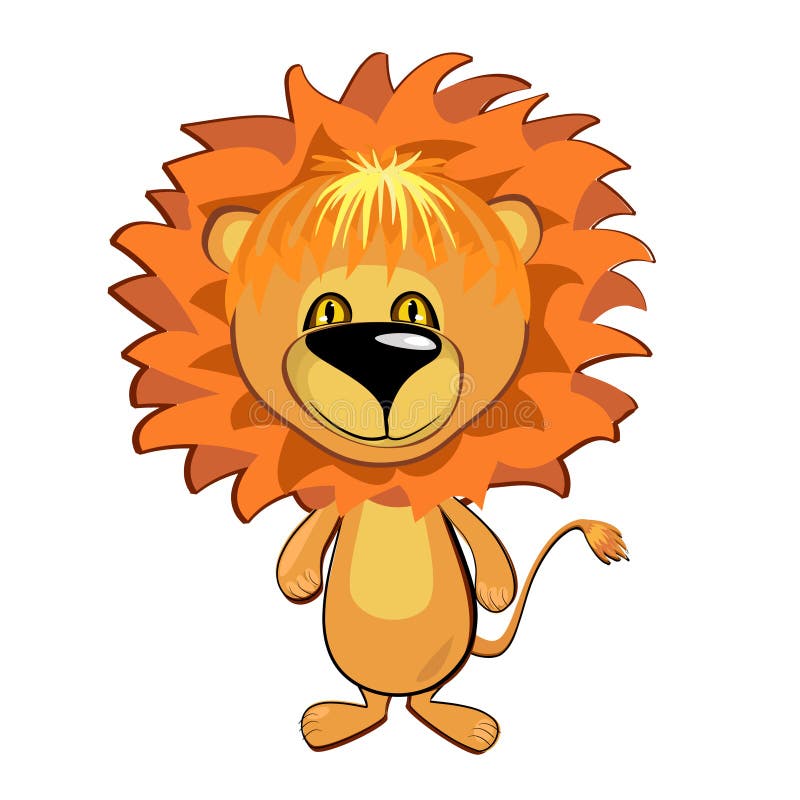 Young lion vector illustration
