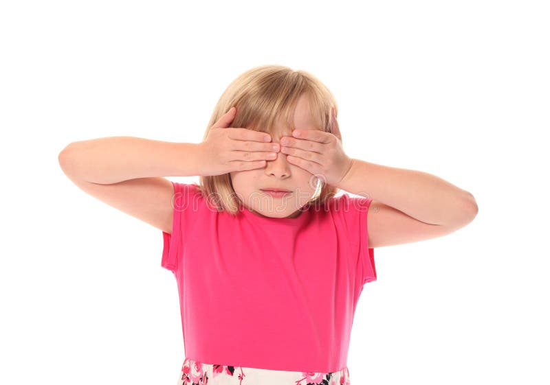 Young Little Girl Covering Eyes Royalty Free Stock Image Image 14210386