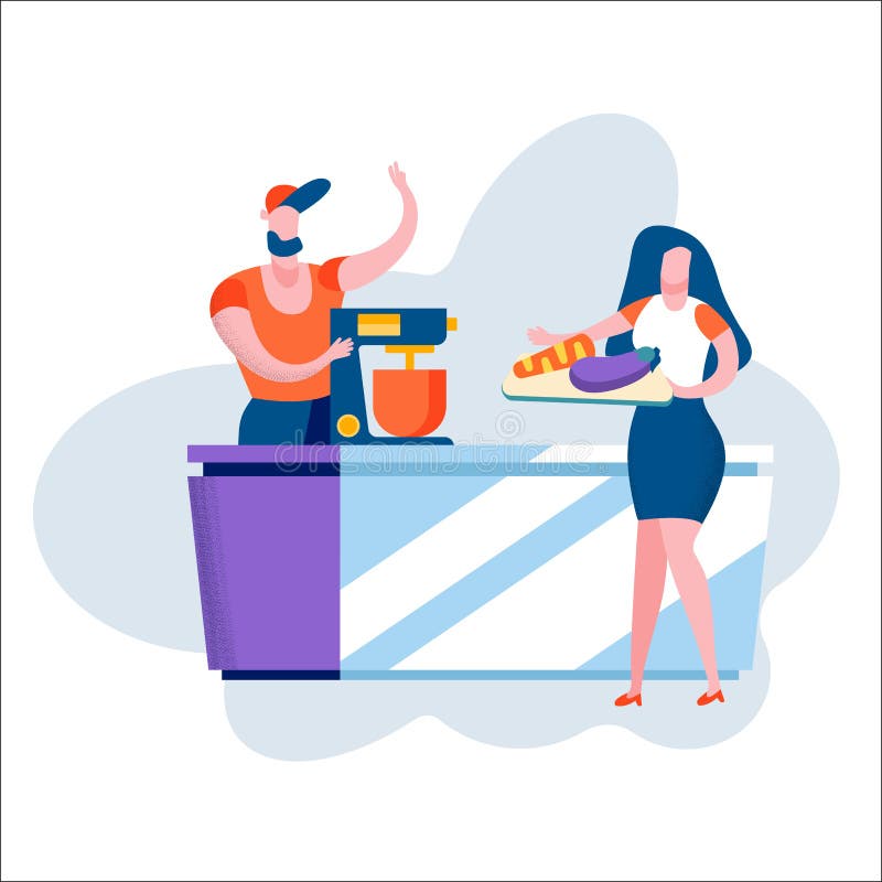 Young Loving Couple Cooking Together on Kitchen stock illustration Young Loving Couple Cooking Together on Kitchen stock illustration