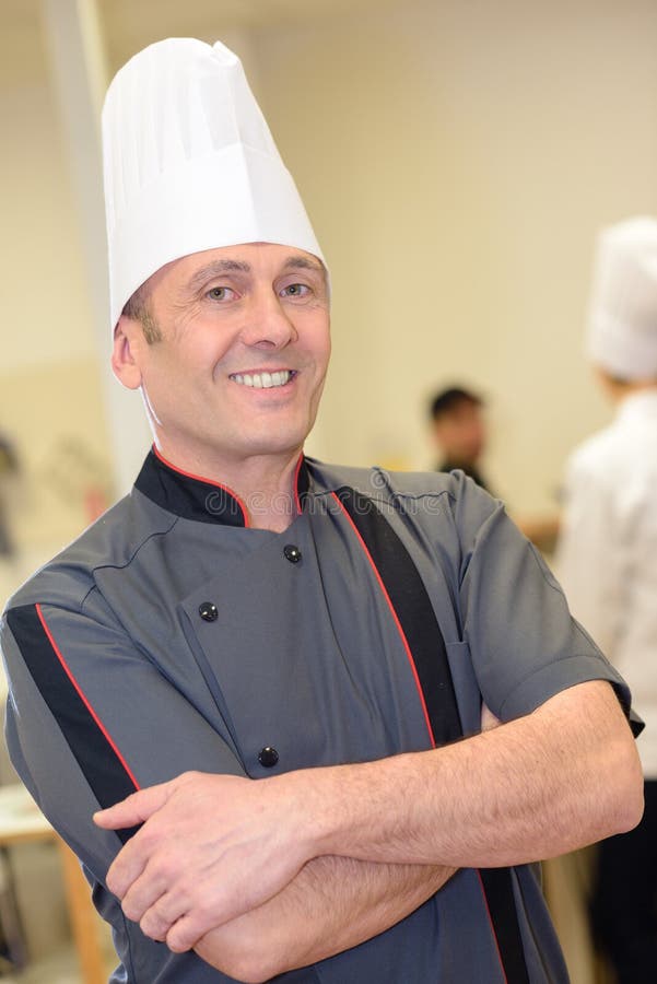 Male Baker Showing Apprentices Secrets Pastry Stock Photo Image of